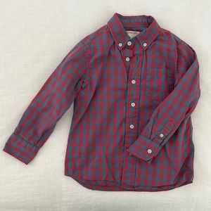crewcuts boys poplin checkered button down shirt